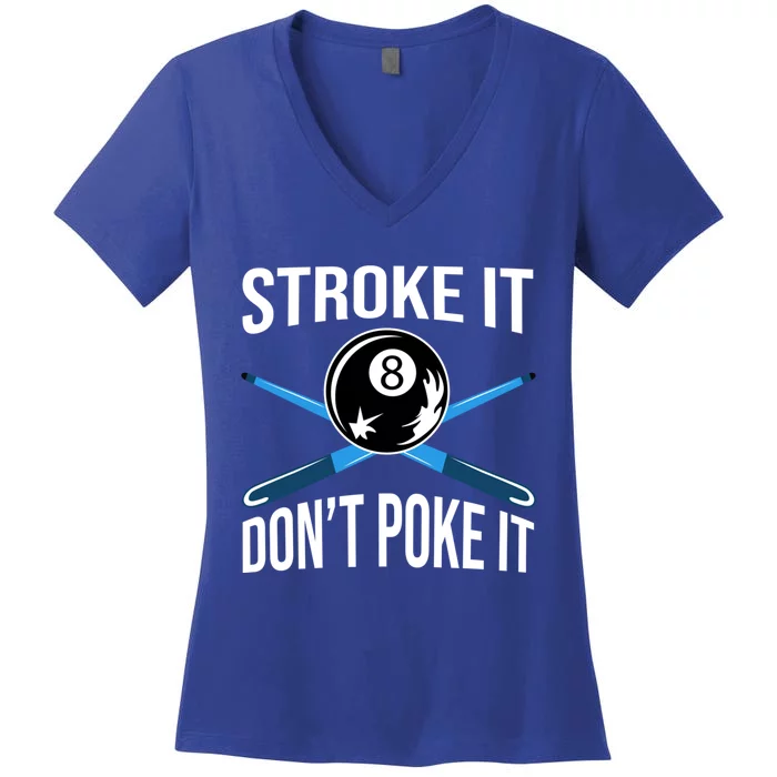 Funny Pool Player Billard 8ball Gift Women's V-Neck T-Shirt