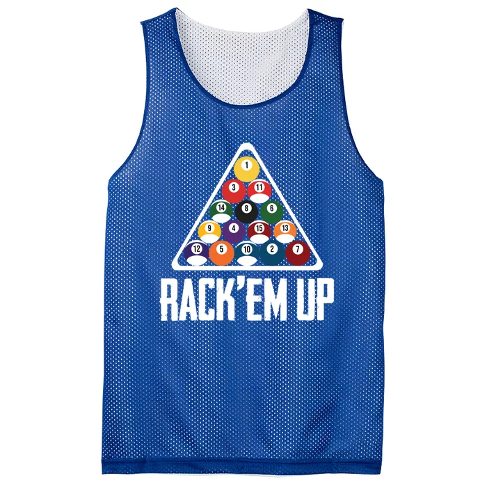 Funny Pool Player Billiard 8ball RackEm Up Gift Mesh Reversible Basketball Jersey Tank