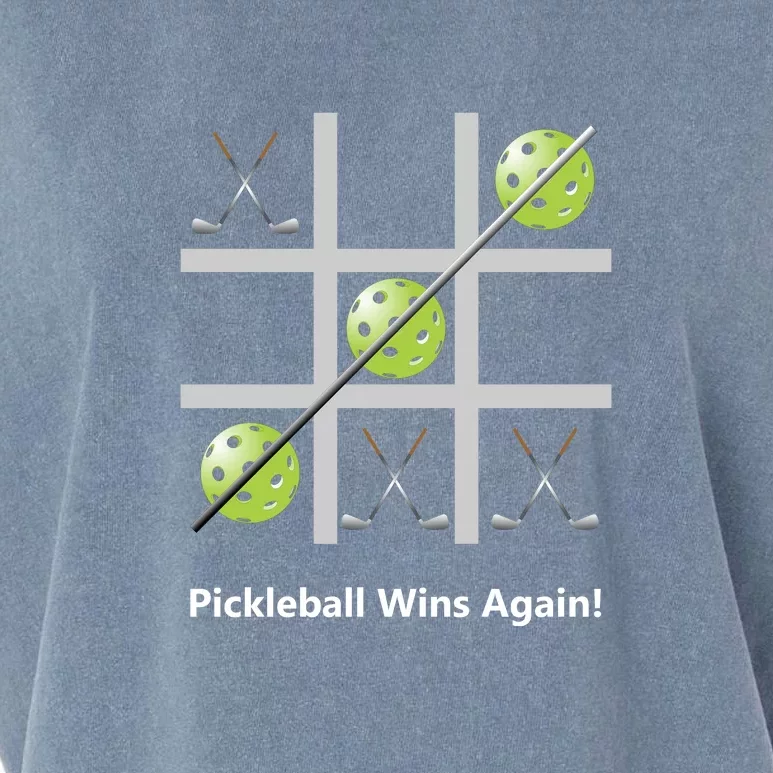 Fun Pickleball, Pickleball Tic Tac Toe Golf, Pickleball For Life Garment-Dyed Women's Muscle Tee