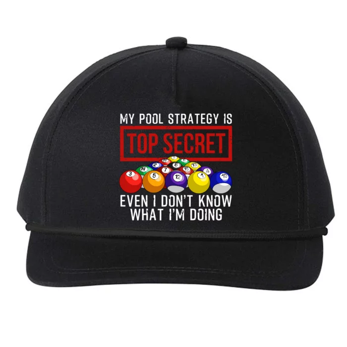 Funny Pool Player Billiards Gift For Men Women Game Play Gift Snapback Five-Panel Rope Hat