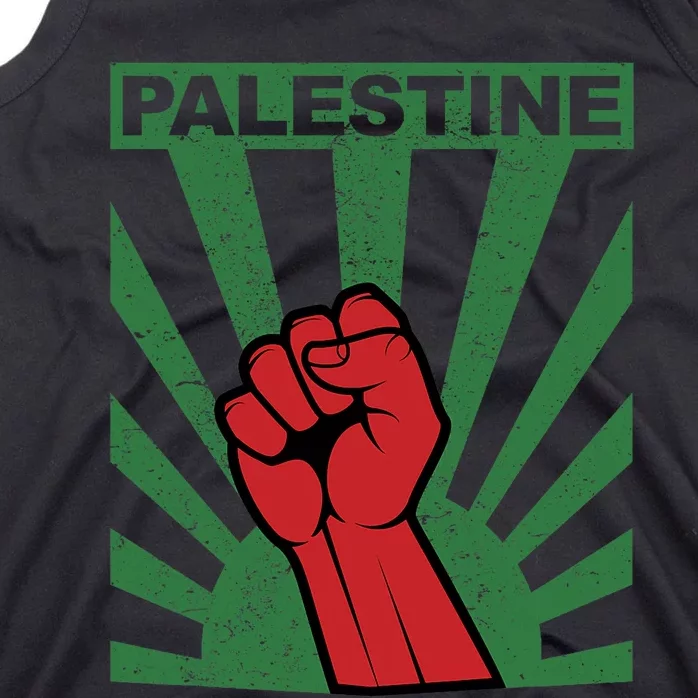 Free Palestine | Propaganda Style Palestine Fist Tank Top