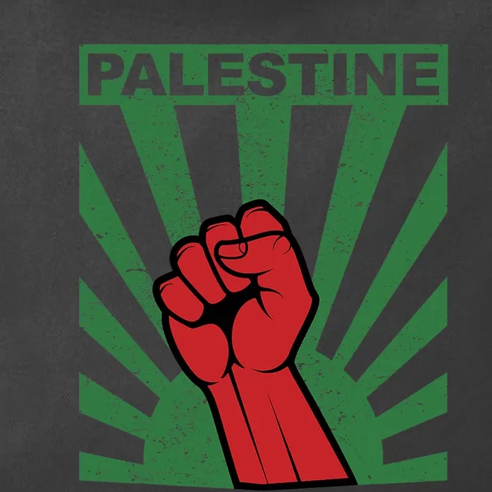 Free Palestine | Propaganda Style Palestine Fist Zip Tote Bag