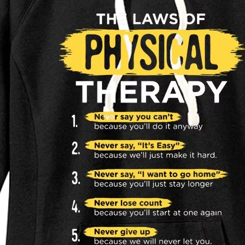 Funny PT Physical Therapy Gift Therapist Month Women's Fleece Hoodie