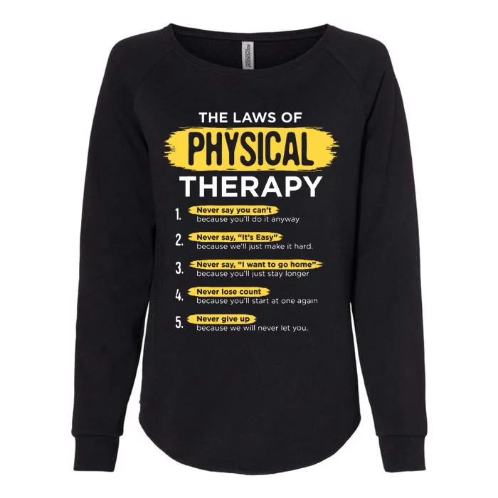 Funny PT Physical Therapy Gift Therapist Month Womens California Wash Sweatshirt