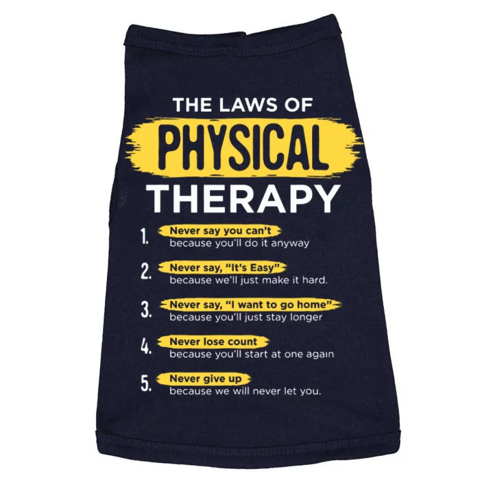 Funny PT Physical Therapy Gift Therapist Month Doggie Tank