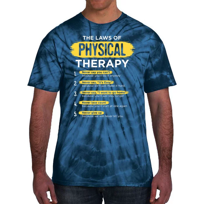 Funny PT Physical Therapy Gift Therapist Month Tie-Dye T-Shirt