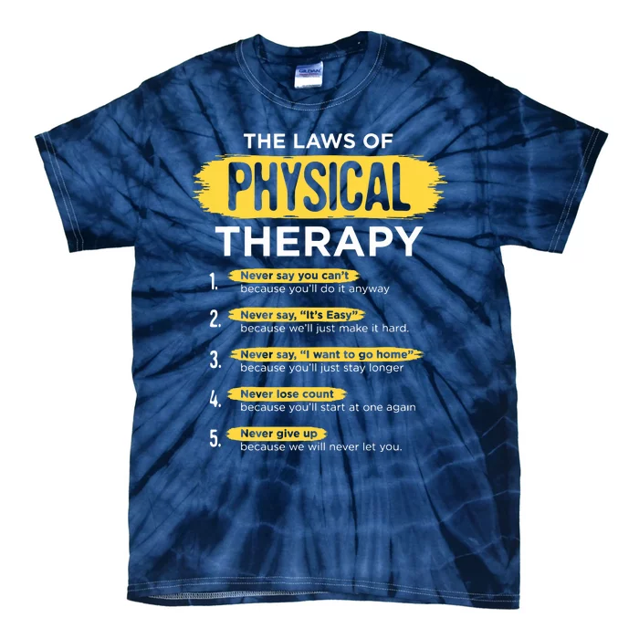 Funny PT Physical Therapy Gift Therapist Month Tie-Dye T-Shirt