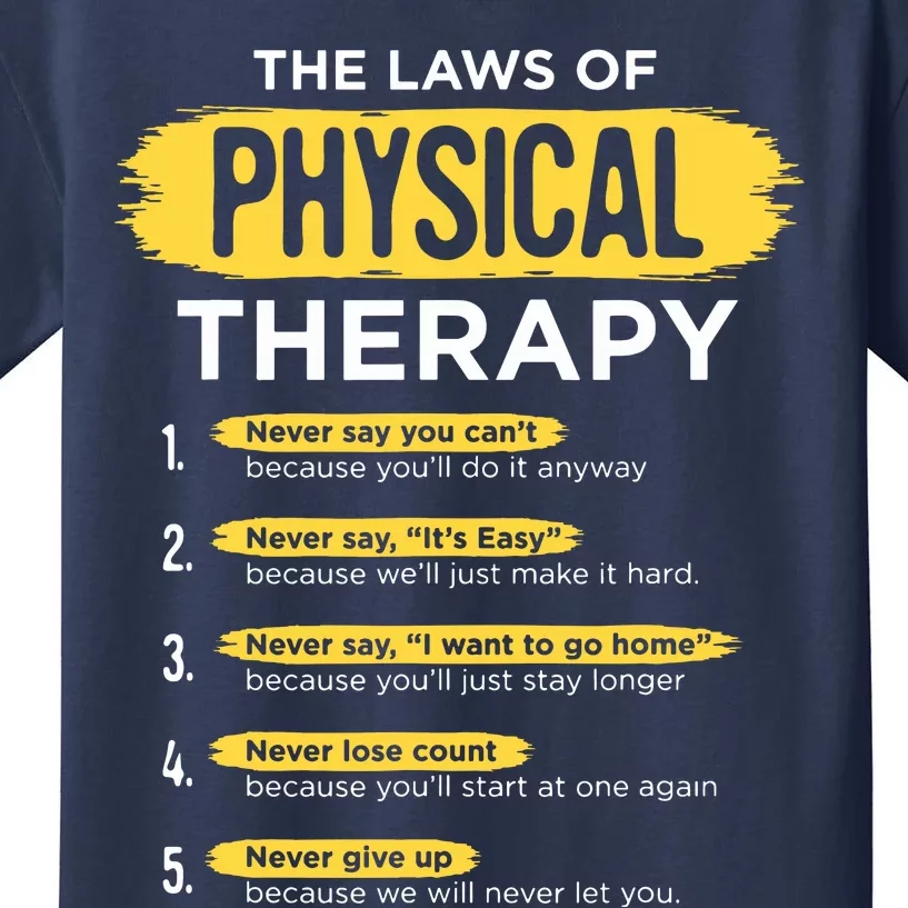 Funny PT Physical Therapy Gift Therapist Month Kids T-Shirt