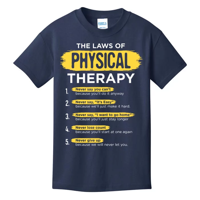 Funny PT Physical Therapy Gift Therapist Month Kids T-Shirt