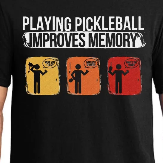 Funny Playing Pickleball Improves Memory Pickleball Pajama Set