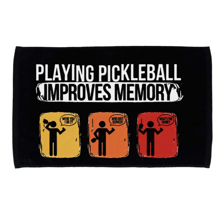 Funny Playing Pickleball Improves Memory Pickleball Microfiber Hand Towel