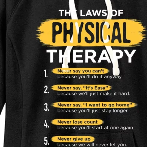 Funny PT Physical Therapy Gift Therapist Month TShirt Women's Fleece Hoodie