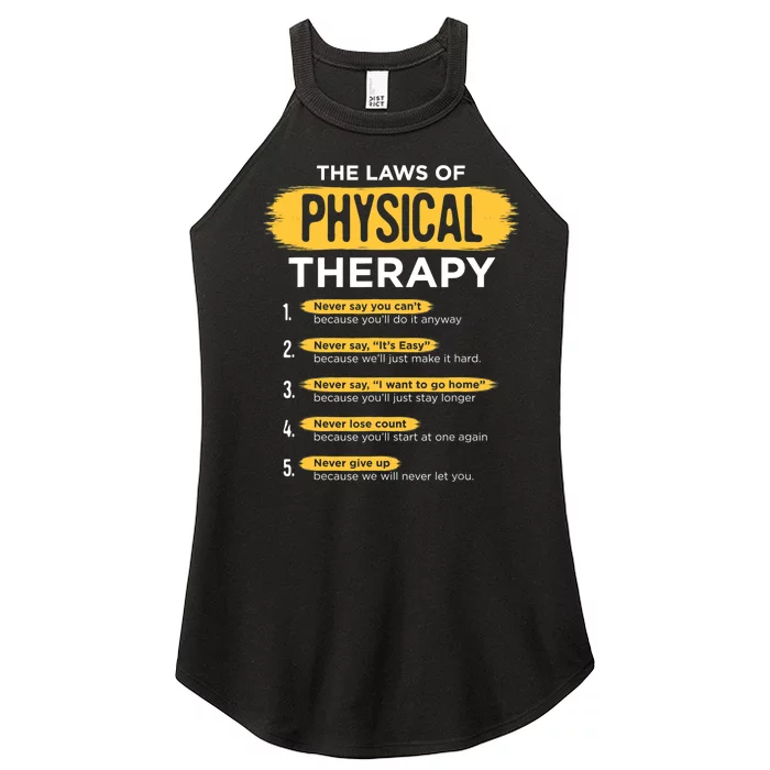 Funny PT Physical Therapy Gift Therapist Month TShirt Women’s Perfect Tri Rocker Tank