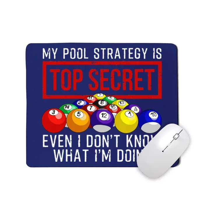 Funny Pool Player Billiards Gift For Men Women Game Play Mousepad