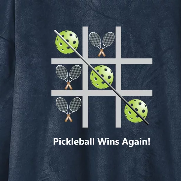 Fun Pickleball, Pickleball Tic Tac Toe Tennis, Pickleball For Life Hooded Wearable Blanket