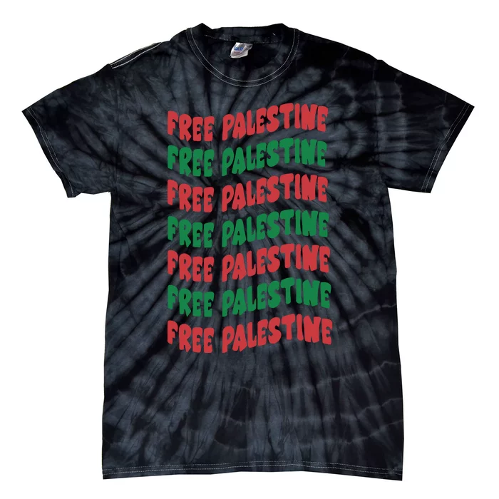 Free Palestine Palestinian Lives Matter Pride Tie-Dye T-Shirt