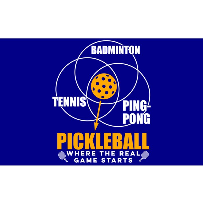 Funny Pickleball Paddleball Where The Real Game Starts Meaningful Gift Bumper Sticker