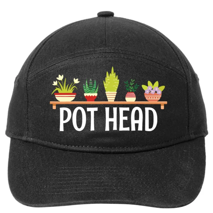 Funny Pot Plants Head Cute Funny Succulent Garden Gardening 7-Panel Snapback Hat