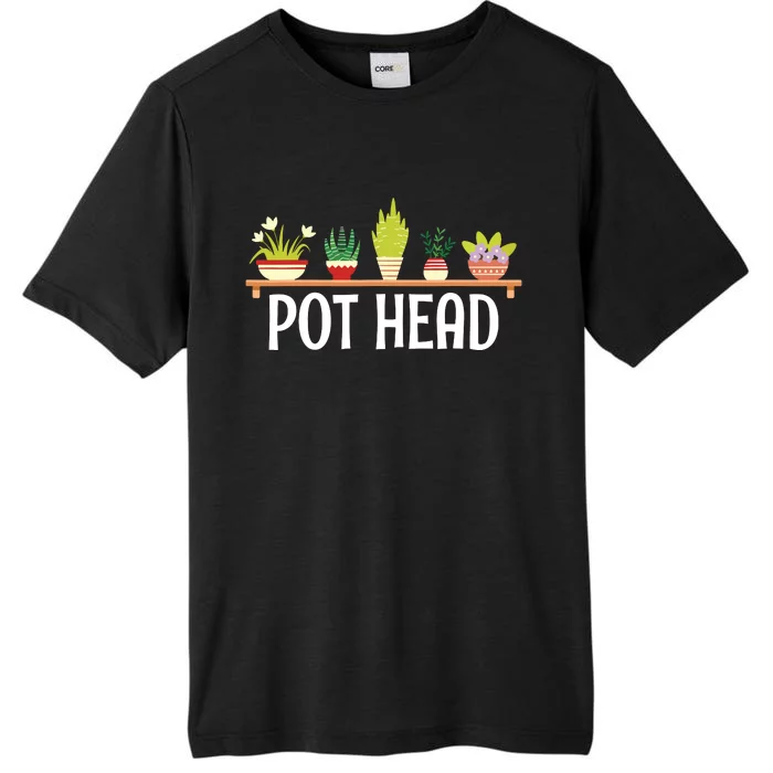 Funny Pot Plants Head Cute Funny Succulent Garden Gardening ChromaSoft Performance T-Shirt