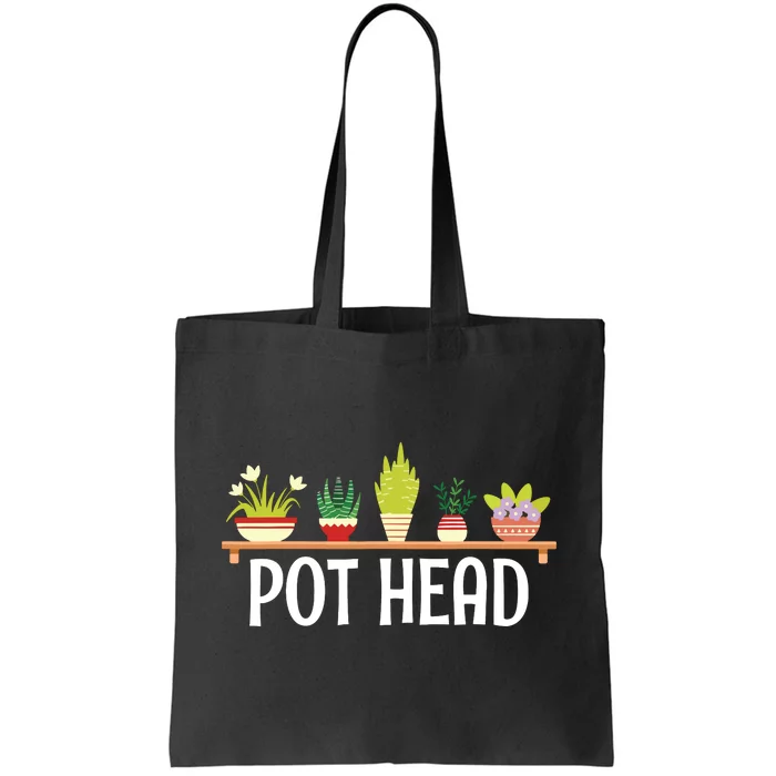 Funny Pot Plants Head Cute Funny Succulent Garden Gardening Tote Bag