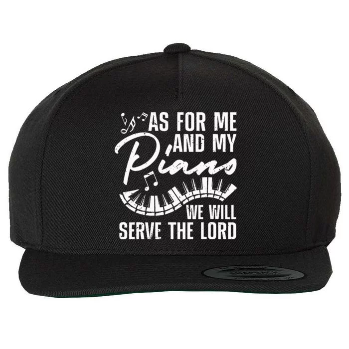 Funny Piano Player Art Pianist Piano Teacher Wool Snapback Cap