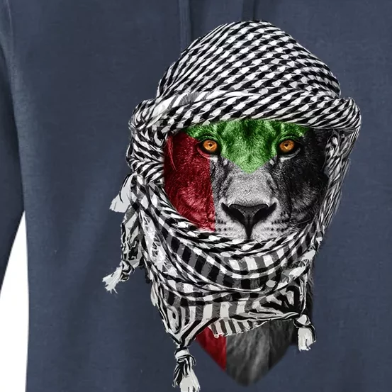 Free Palestine Palestinian Lion Funny Gift Women's Pullover Hoodie