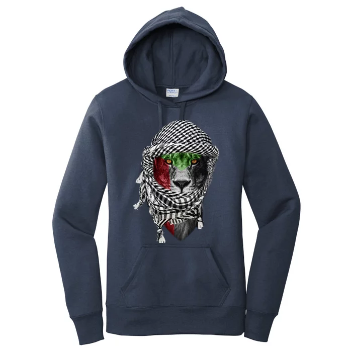 Free Palestine Palestinian Lion Funny Gift Women's Pullover Hoodie