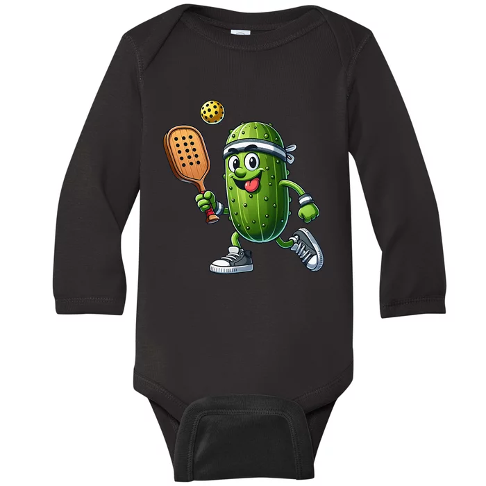 Funny Pickleball Player Paddleball Lover Baby Long Sleeve Bodysuit