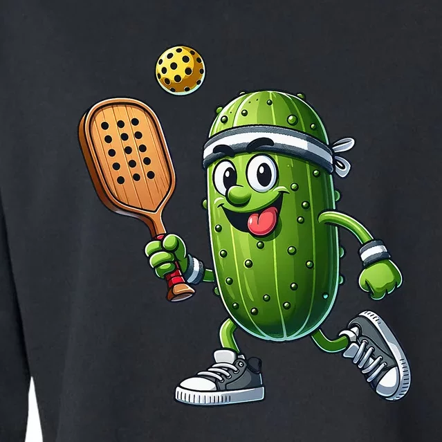 Funny Pickleball Player Paddleball Lover Cropped Pullover Crew