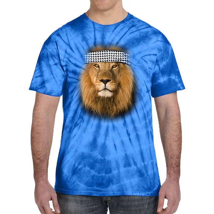 Free Palestine Palestinian Lion Cute Gift Tie-Dye T-Shirt