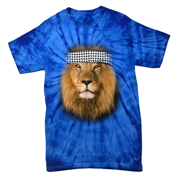 Free Palestine Palestinian Lion Cute Gift Tie-Dye T-Shirt