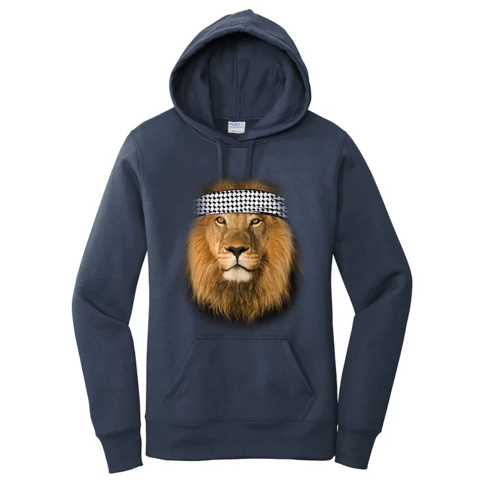 Free Palestine Palestinian Lion Cute Gift Women's Pullover Hoodie