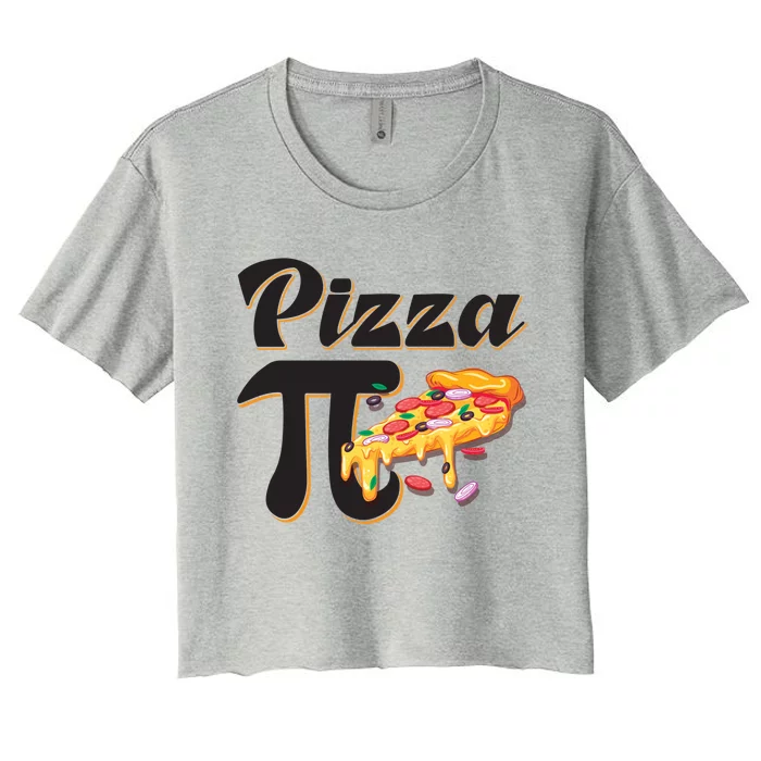 Funny Pizza Pie Math Lover Happy Pi Day Cute Gift Women's Crop Top Tee