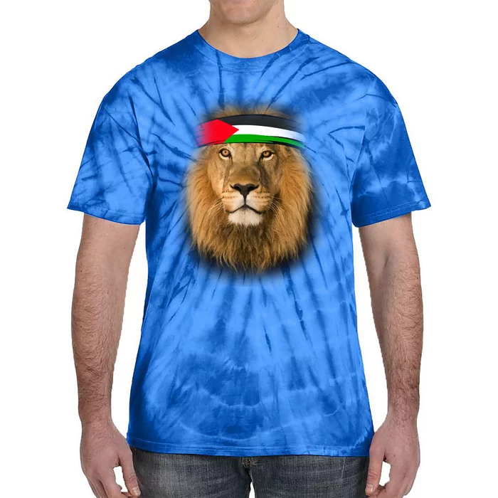 Free Palestine Palestinian Lion Gift Tie-Dye T-Shirt