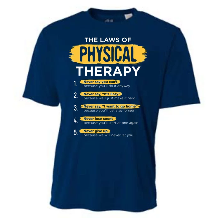 Funny PT Physical Therapy Gift Therapist Month Cooling Performance Crew T-Shirt