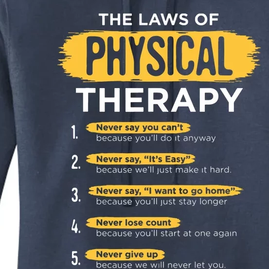 Funny PT Physical Therapy Gift Therapist Month Women's Pullover Hoodie