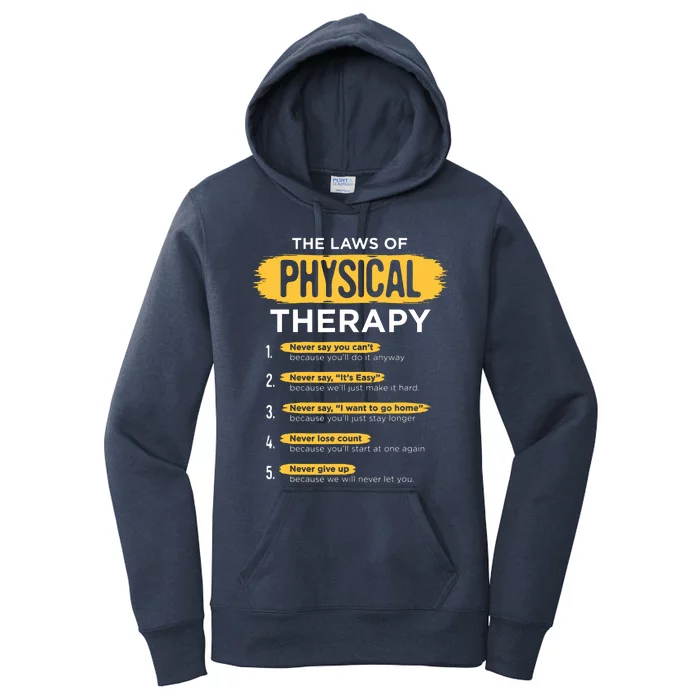 Funny PT Physical Therapy Gift Therapist Month Women's Pullover Hoodie