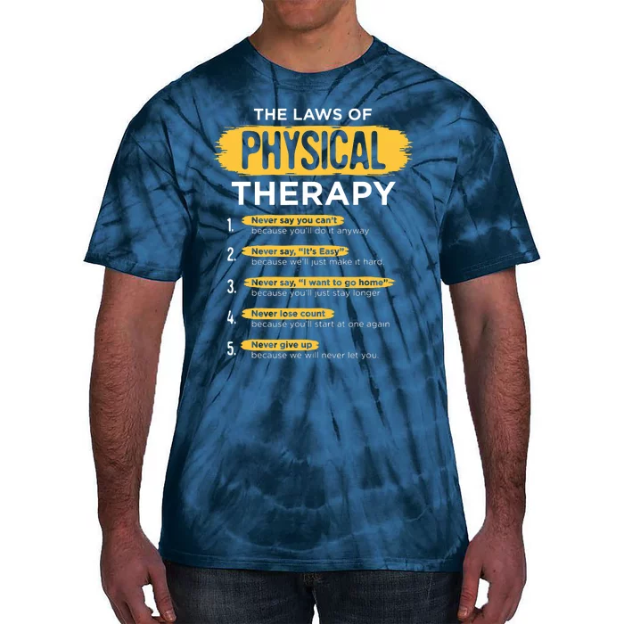 Funny PT Physical Therapy Gift Therapist Month Tie-Dye T-Shirt