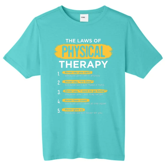 Funny PT Physical Therapy Gift Therapist Month ChromaSoft Performance T-Shirt