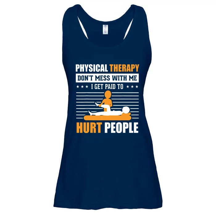 Funny PT Physical Therapy Gift Therapist Month Ladies Essential Flowy Tank