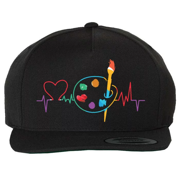 Funny Paint Palette Brush Artist Painter Gift Wool Snapback Cap