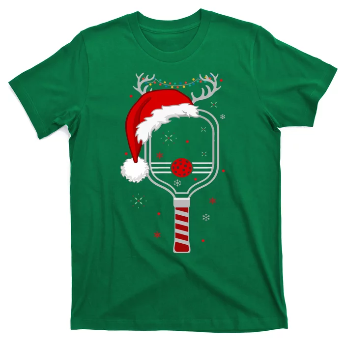 Funny Pickleball Player Christmas Holiday Reindeer Xmas Gift For Xmas T-Shirt