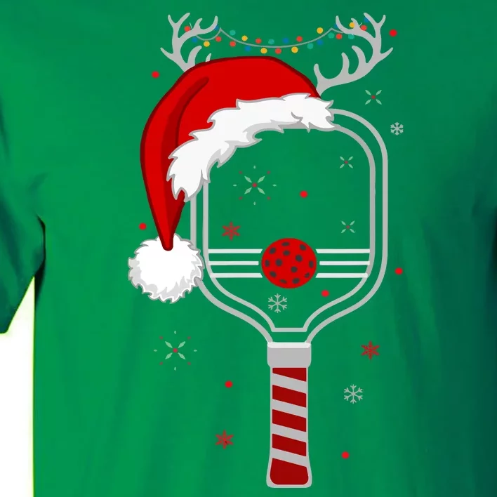 Funny Pickleball Player Christmas Holiday Reindeer Xmas Gift For Xmas Tall T-Shirt