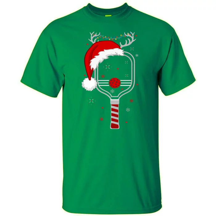 Funny Pickleball Player Christmas Holiday Reindeer Xmas Gift For Xmas Tall T-Shirt