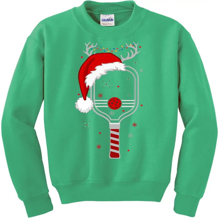 Funny Pickleball Player Christmas Holiday Reindeer Xmas Gift For Xmas Kids Sweatshirt