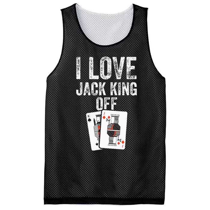 Funny Poker Player Quote Jack King Off Mesh Reversible Basketball Jersey Tank