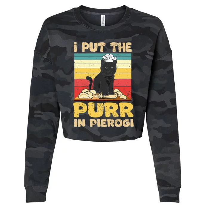 Funny polish pierogi Cropped Pullover Crew