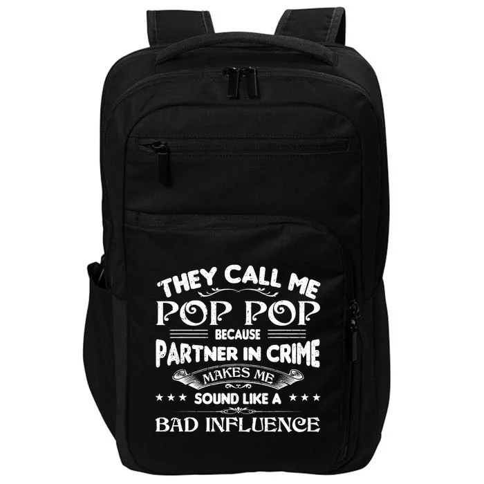 Funny Pop Pop Dad Shirt Valentine Fathers Day Christmas Impact Tech Backpack