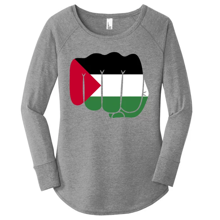 Free Palestine Palestine Flag Support Women's Perfect Tri Tunic Long Sleeve Shirt