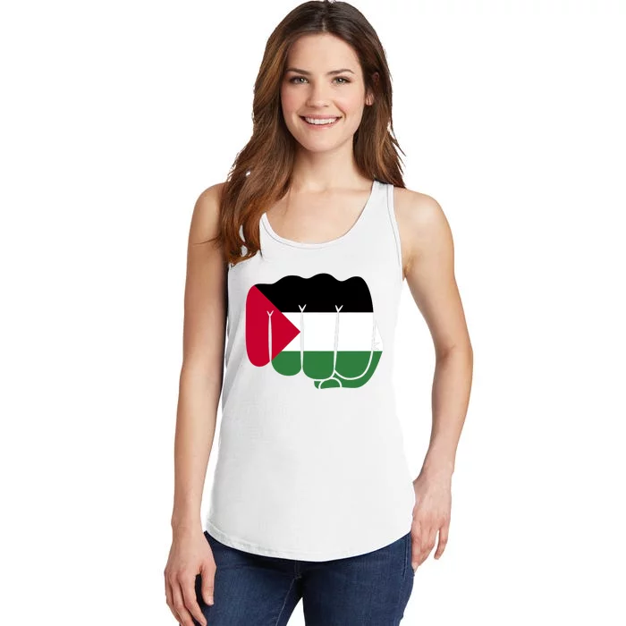 Free Palestine Palestine Flag Support Ladies Essential Tank